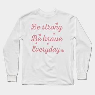 Breast cancer awareness support gift october pink ribbon, breast cancer awareness notebook tee artwork. Long Sleeve T-Shirt